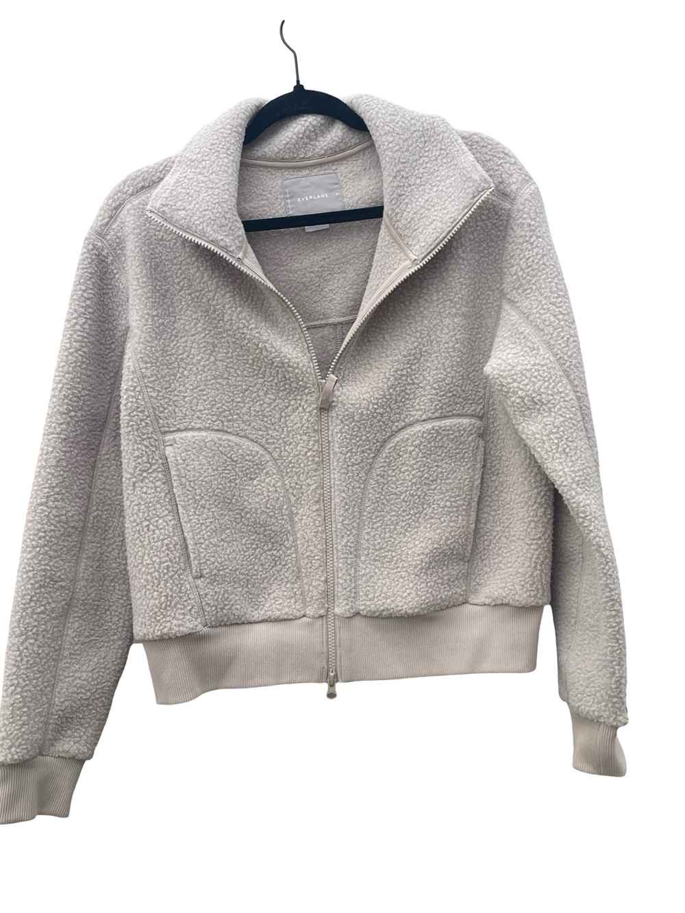 Everlane ReNew Teddy Fleece Bomber Jacket size small - Picture 2 of 5